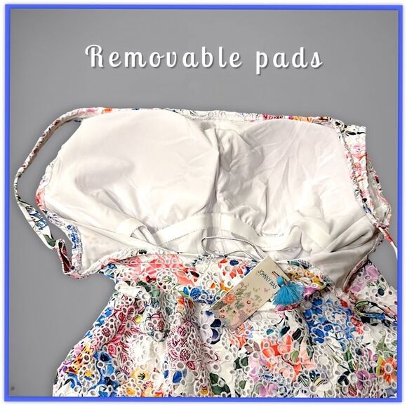 NWT Johnny Was Neon Jungle Eyelet One Piece Swimsuit - Picture 10 of 15